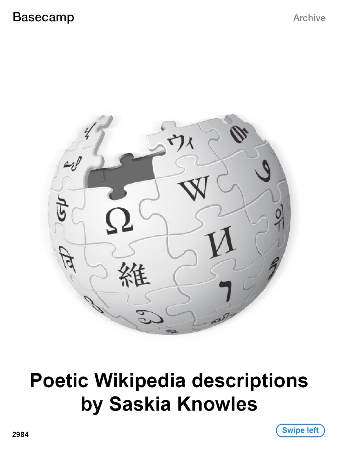 Poetic Wikipedia Descriptions