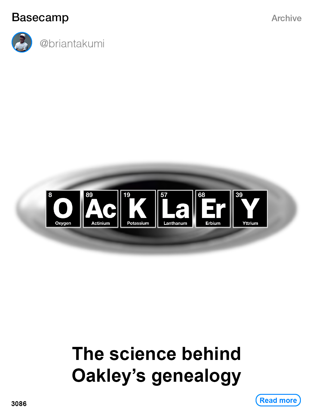 The science behind Oakley's genealogy